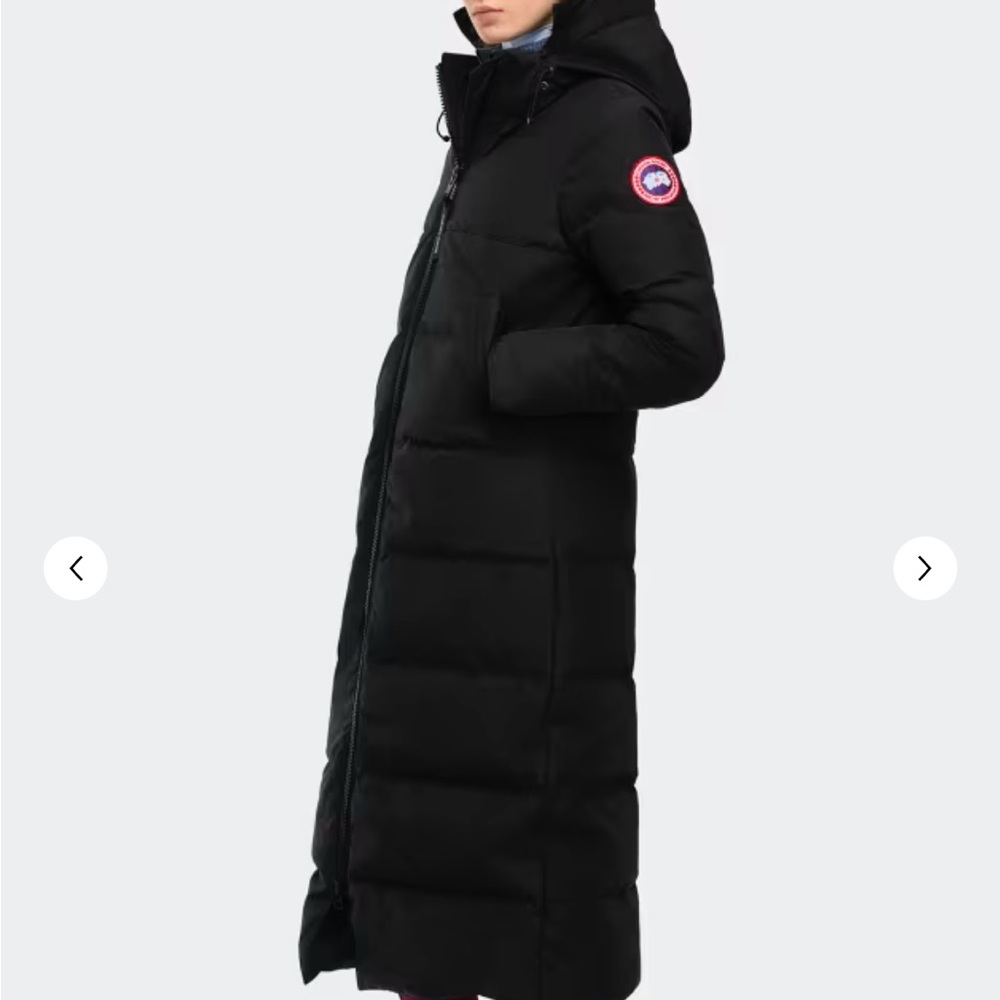Canada Goose Mystique Women's Black Long Down Coat (Large)